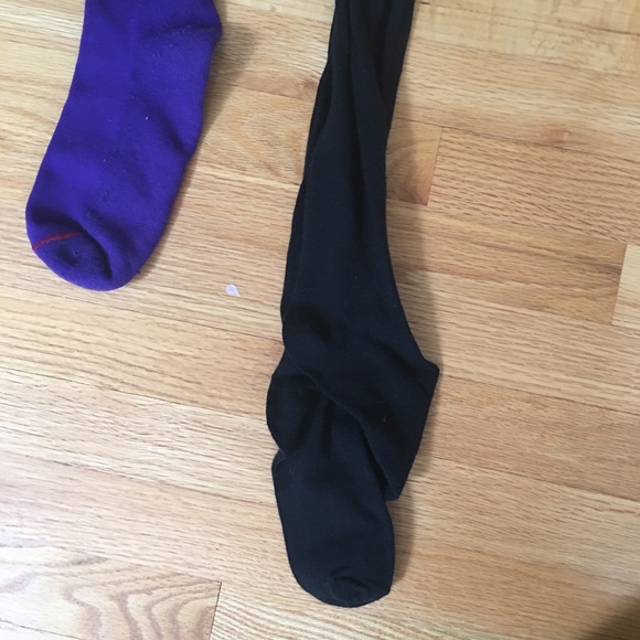 4 tights sock knit polka dot dye black bundle - Picture 4 of 7